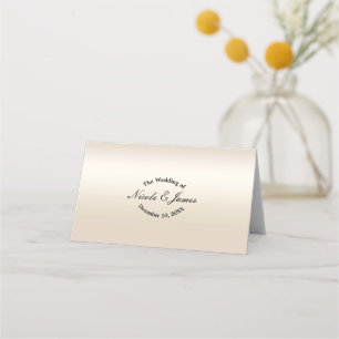 Carte De Placement Gold Pearl Shimmer Élégante table de mariage