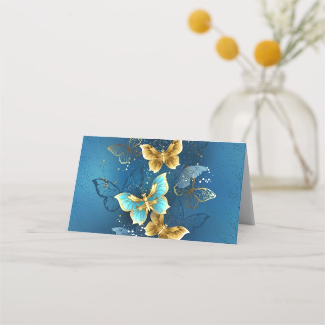 Carte De Placement Golden butterflies (Devant)