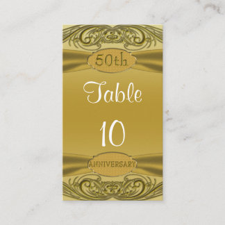 Carte De Placement Golden Scrolls 50e anniversaire de Mariage