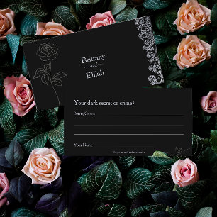 Carte De Placement Gothique Black Floral Bachelorette Partie