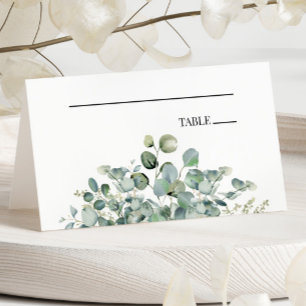Carte De Placement Green Eucalyptus Leaf Jardin botanique Mariage