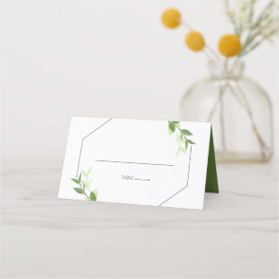 Carte De Placement Green Garden Feuilles Cadre Mariage Carte Place