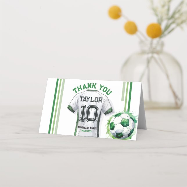 Carte De Placement Green Soccer Sports Boy Jersey Enfants Carte de re (Devant)