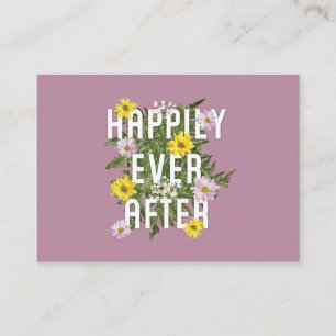 Carte De Placement Heureux toujours après rose et jaune Floral