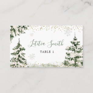 Carte De Placement Hiver Forêt des Onederland Premier anniversaire