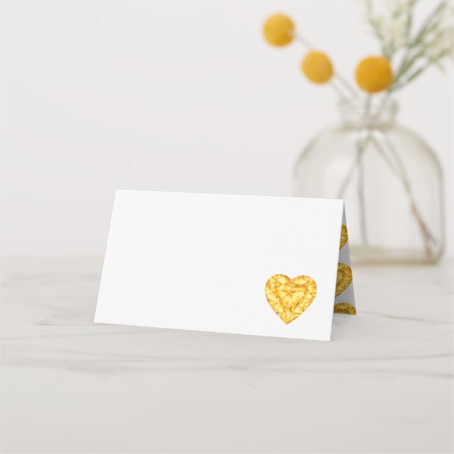Carte De Placement Honey topaz coeur d'aquarelle (Devant)