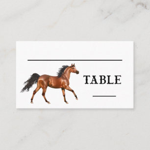 Carte De Placement Horse Western Mariage campagnard Rustic Party