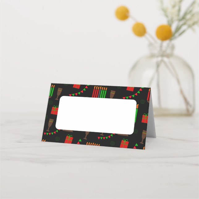 Carte De Placement Impression Kwanzaa (Devant)