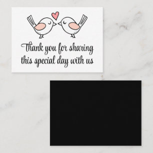 Carte De Placement Inséparable Black White Lovebirds Mariage Place Ca