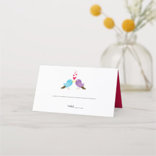 Carte De Placement Inséparables & Coeurs Mariage Carte Place