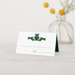 Carte De Placement Irlandais Claddagh Ring Simple Graphic Green Maria
