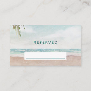 Carte De Placement Island Breeze Sandy Beach Réservé Mariage