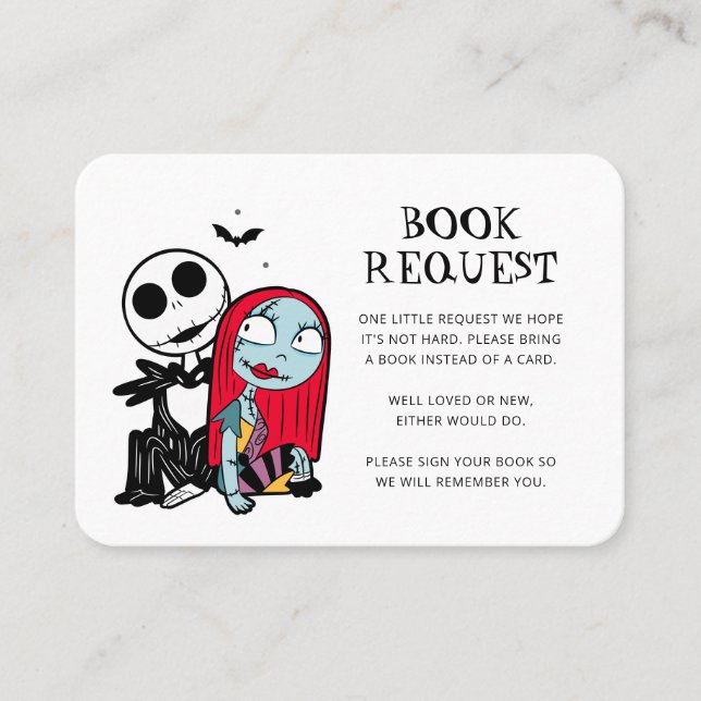 Carte De Placement Jack Skellington et Sally Baby shower (Devant)