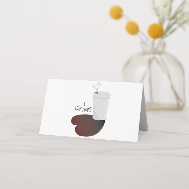 Carte De Placement J'adore le café (Devant)