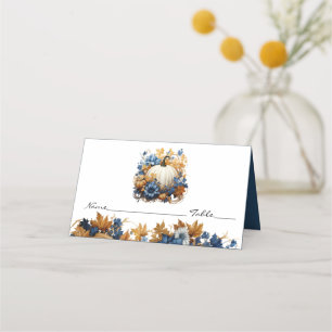 Carte De Placement Jardin d'automne élégant Citrouille blanc