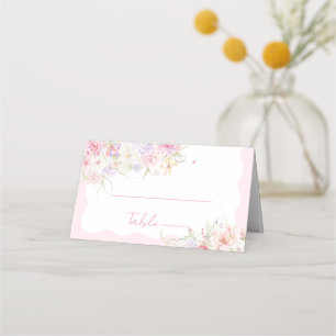 Carte De Placement Jardin Floral Wavy Fleur sauvage Fête des mariées 