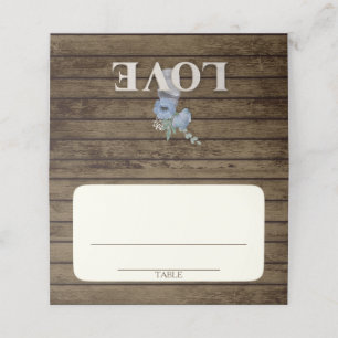Carte De Placement Jarre rustique et fleurs bleues 2