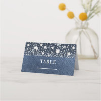Jean Bleu Denim & Diamants Plan de table par numér