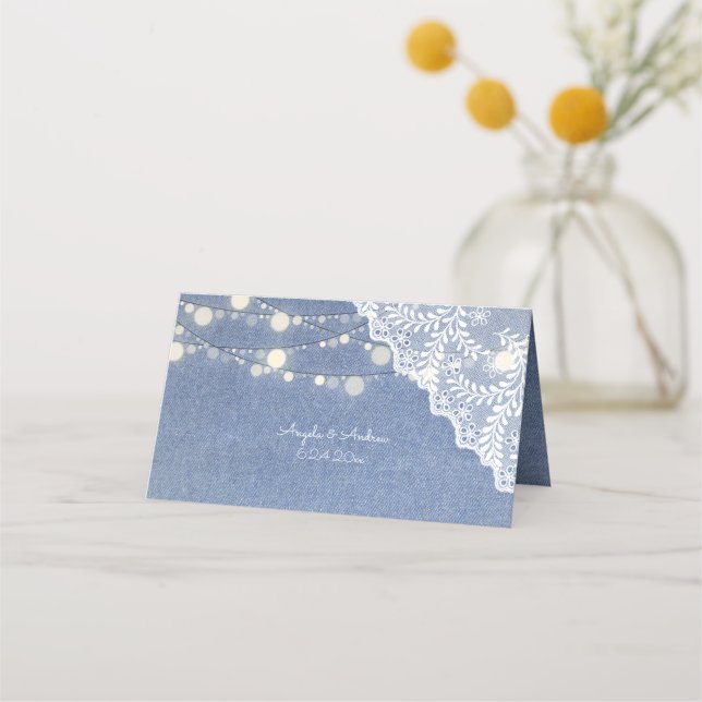 Carte De Placement Jean, Lace & String Mariage (Dos)