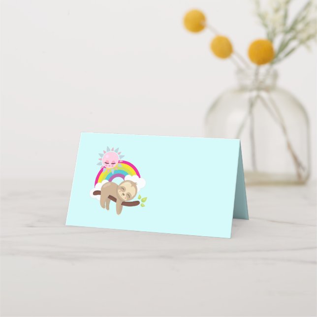 Carte De Placement Jolie parcelle en parfum avec soleil et arc en cie (Devant)