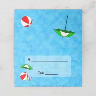 Carte De Placement Jouets de la piscine à balles de plage personnalis