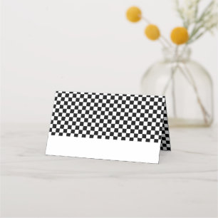 Carte De Placement Jour de l'anniversaire du tableau blanc noir