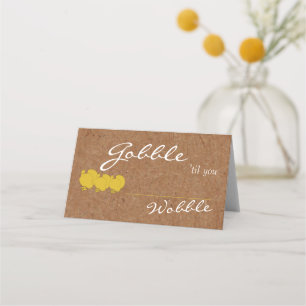 Carte De Placement Kraft Gobble Jusqu'à ce que vous tourbillonniez la
