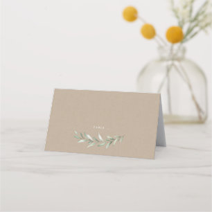 Carte De Placement Kraft Simple mariage de verdure rustique