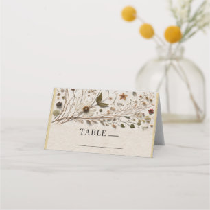 Carte De Placement La beauté de la nature Fleurs botaniques & Mariage