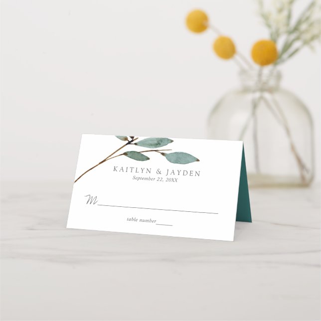 Carte De Placement La collection de Mariages de liss botaniques (Devant)