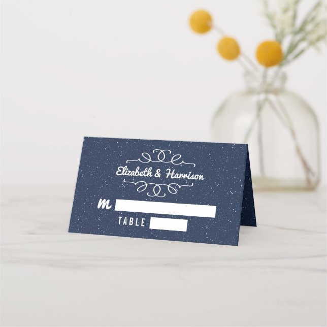 Carte De Placement La collection de Mariages de nuit étoilée (Devant)