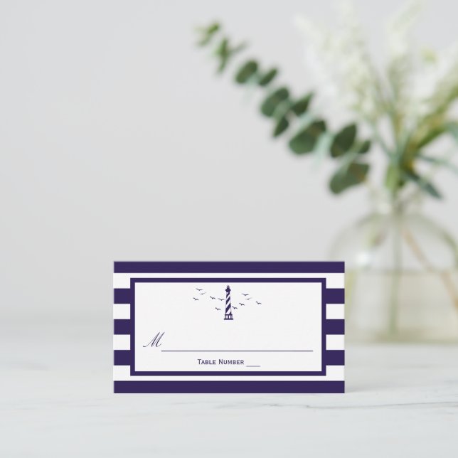 Carte De Placement La collection de Mariages du phare nautique (Debout devant)