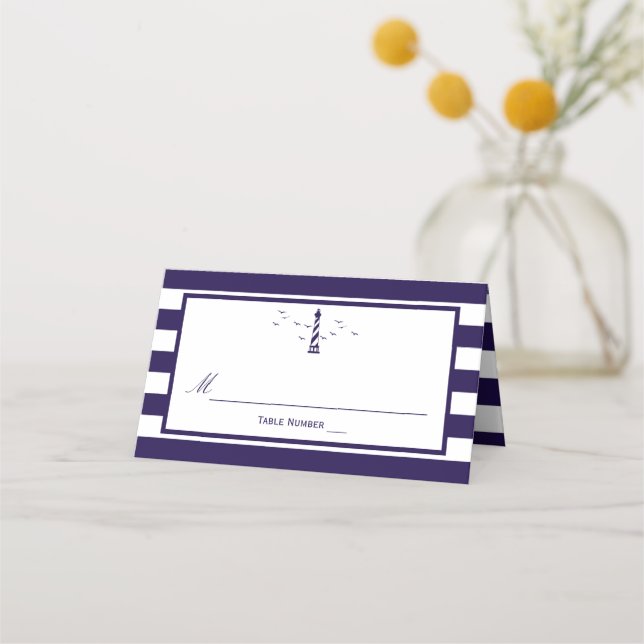 Carte De Placement La collection de Mariages du phare nautique (Devant)
