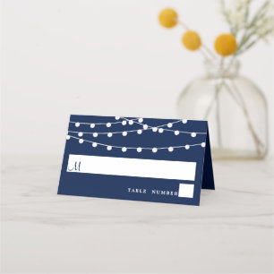 Carte De Placement La Collection Mariage Bleu Marine Lights