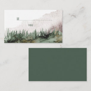 Carte De Placement La nature verte de la forêt et la nature du cuivre