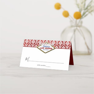 Carte De Placement La Parties scintillant Damask Las Vegas Mariage Co