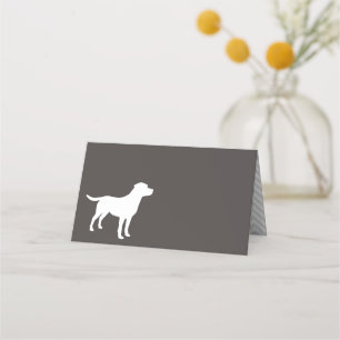 Carte De Placement Labrador Baby shower de chien Laboratoire gris Neu