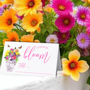 Carte De Placement L'amour dans la floraison Mariage