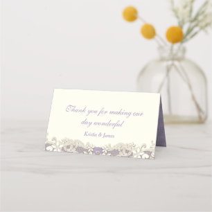Carte De Placement Lavande Vintage Pays Siège Floral