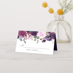Carte De Placement Lavande violette Floral Boho Mariage Place Card