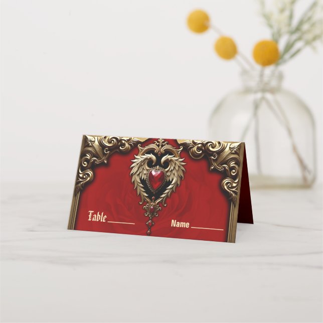 Carte De Placement Le coeur gothique du feu et de l'or (Devant)