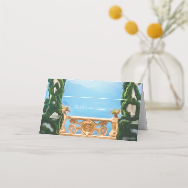 Carte De Placement L'élégant Mariage italien Arches Italie (Devant)
