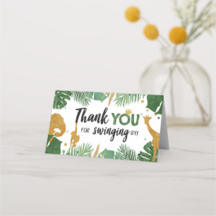 Carte De Placement Les animaux de Safari traitent le sac Topper Goodi