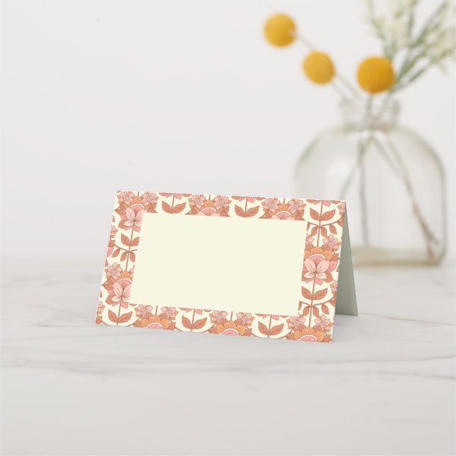 Carte De Placement les années 70 Mariage rétro inspiré (Devant)