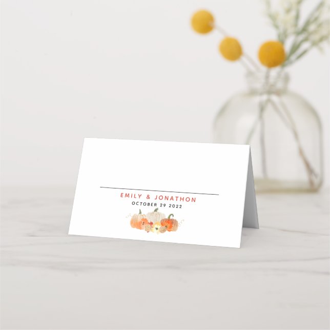 Carte De Placement Les Citrouilles de la Glitterie tombent dans les n (Devant)