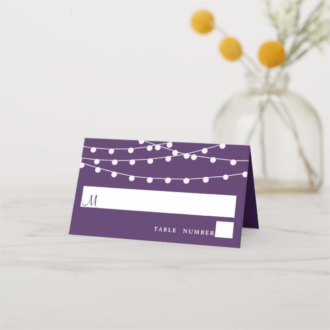Carte De Placement Les Lumières De Chaîne Sur La Collection De Mariag (Devant)