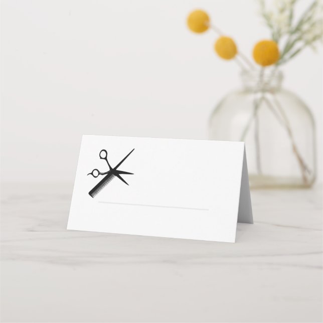 Carte De Placement Ligne mince de design Beautician pour un nom facil (Devant)