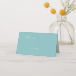 Carte De Placement Lignes minimalistes bleues sereines