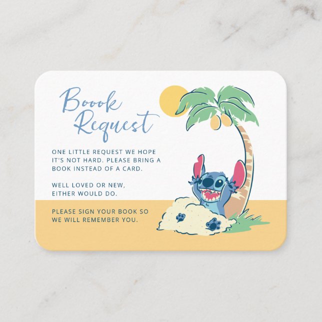 Carte De Placement Lilo et Stitch | Livres pour Baby Insert Card (Devant)