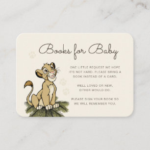 Carte De Placement Lion King's Simba Books for Baby Insert Card
